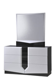 Global Furniture Hudson White Dresser and Mirror