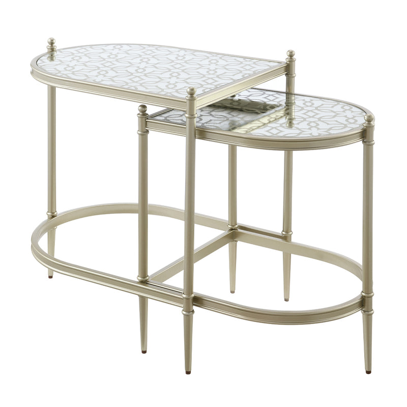Acme Furniture Zaba Champagne Nesting Table Set