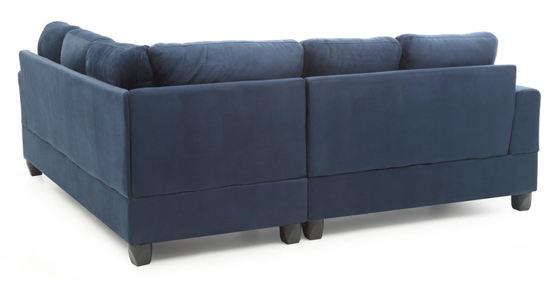 Glory Furniture Sandridge Navy Blue Sectional