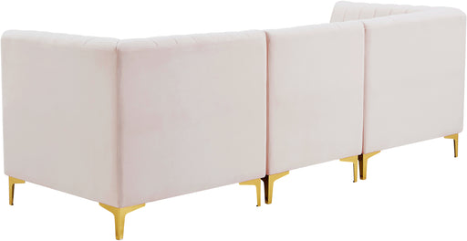 Meridian Furniture Alina Cream Velvet Modular Sofa