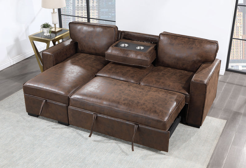 Global Furniture U0203 Coffee Reversible Pull Out Sofa Bed