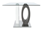 Global Furniture D1628 Dark Grey White Square Bar Table