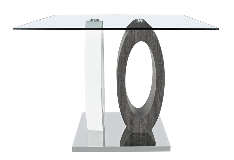 Global Furniture D1628 Dark Grey White Square Bar Table