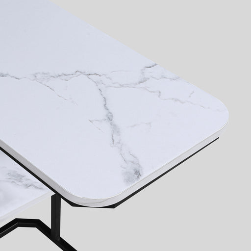 Crown Mark Ida Faux Marble Chairside Table