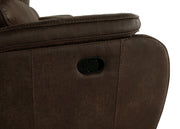 New Classic Furniture Brooking Brown Sofa with Dual Recliner