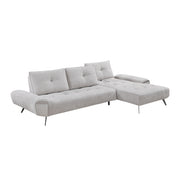 Home Elegance Dominic Beige 2pc Sectional with Right Chaise