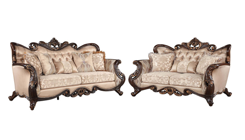 New Classic Furniture Constantine Cherry 2pc Living Room Set