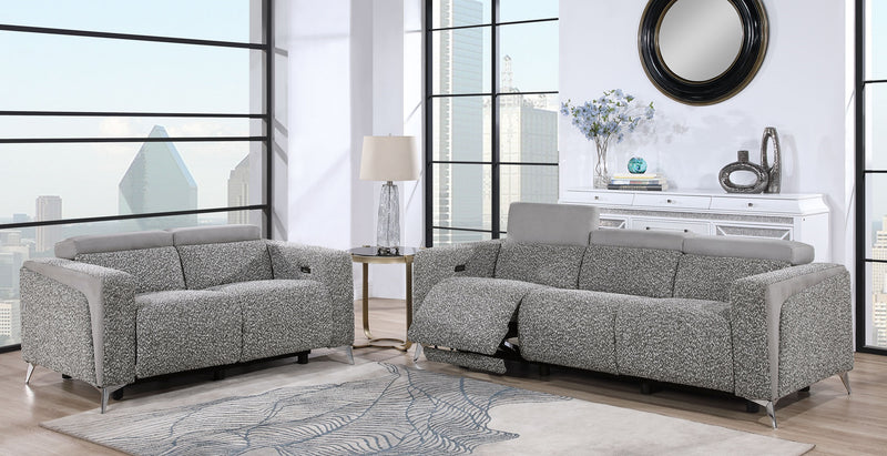 Global Furniture U8521 Dark Grey Taupe 2pc Living Room Set