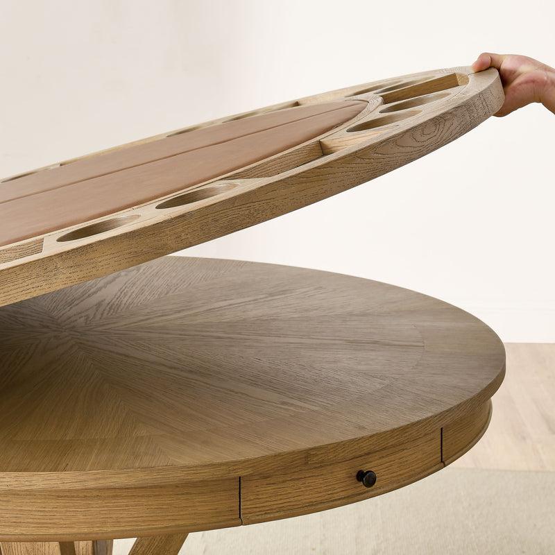 Steve Silver Rylie Natural Counter Table with Game Top