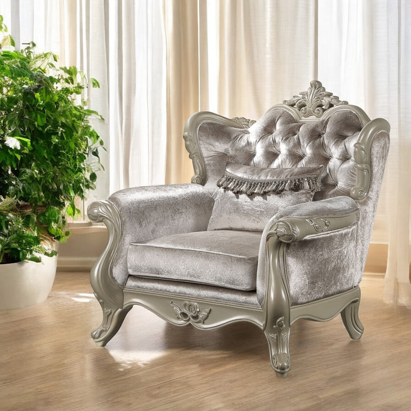 Acme Furniture Libertee Beige Chair with Pillow