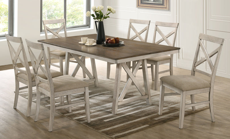 New Classic Furniture Somerset Vintage White Dining Table