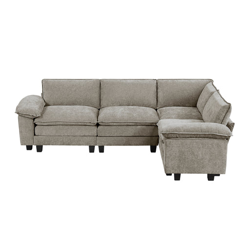 Home Elegance Dublin Pewter 4pc Modular Sectional