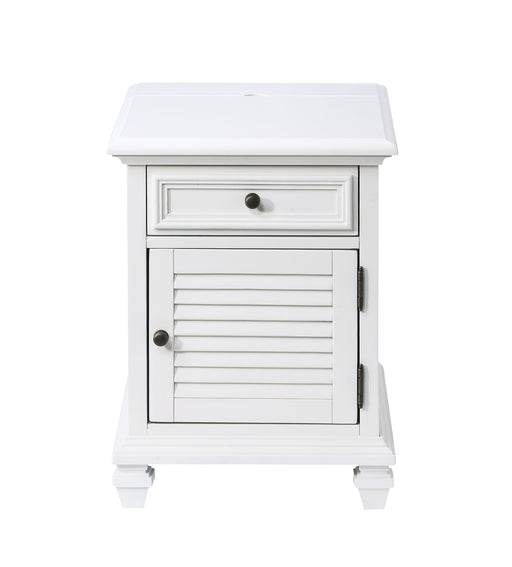 Steve Silver Charlestown White Storage End Table
