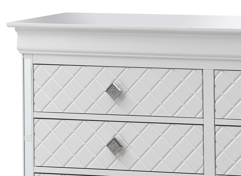 Glory Furniture Verona Sleek Silver Champagne Modern Dresser