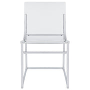 2 Coaster Furniture Adino Clear Black Side Chairs