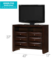 Glory Furniture Marilla Black Media Chest