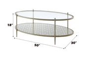 Acme Furniture Zaba Champagne Coffee Table