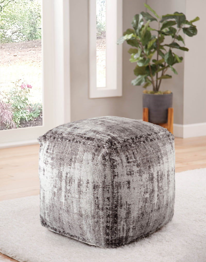 Steve Silver Hazel Gray Square Pouf