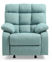 Glory Furniture Cindy Teal Fabric Rocker Recliner