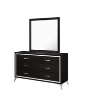 New Classic Furniture Huxley Black Dresser and Mirror
