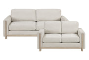 Home Elegance Echo Beige 2pc Living Room Set