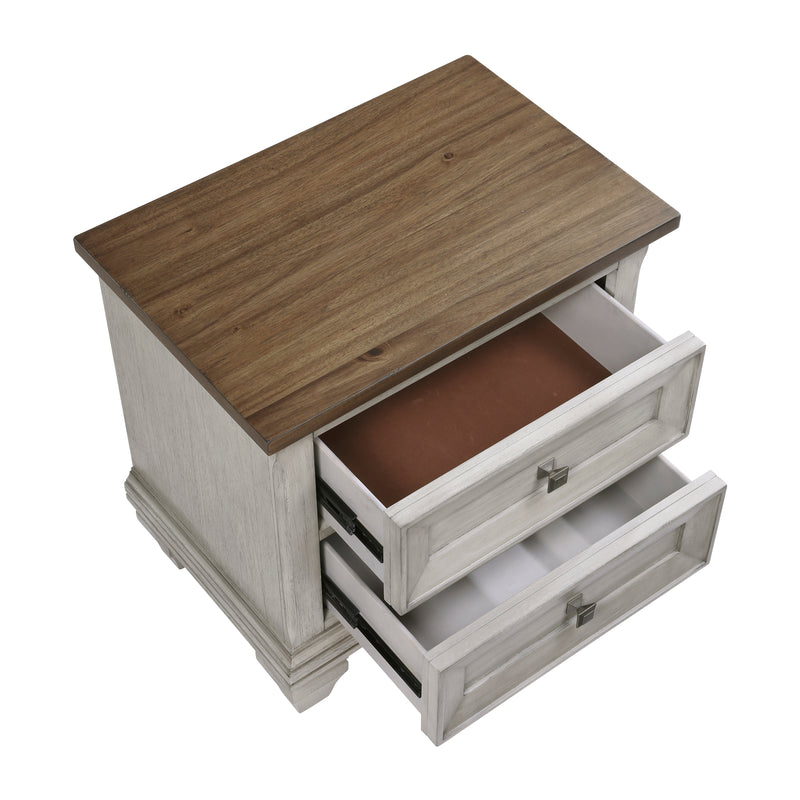 Home Elegance Renton Brown Gray Night Stand