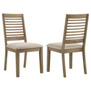 2 Coaster Furniture Scottsdale Washed Brown Dining Side Chairs