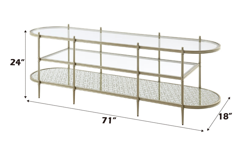 Acme Furniture Zaba Champagne TV Stand
