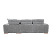 Home Elegance Raife Blue 2pc Sectional with Right Chaise