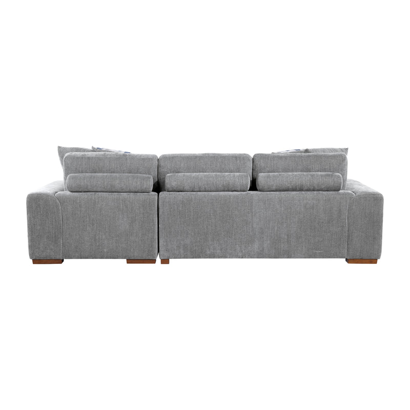 Home Elegance Raife Blue 2pc Sectional with Right Chaise