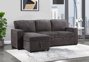 Global Furniture U0203 Dark Grey Reversible Pull Out Sofa Bed