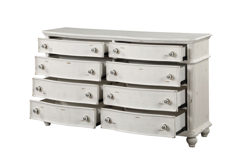 Acme Furniture Jaqueline Antique White Dresser And Mirror