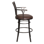 Steve Silver Bayview Dark Brown Swivel Barstool