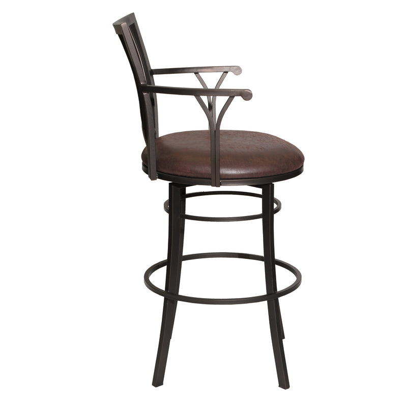 Steve Silver Bayview Dark Brown Swivel Barstool