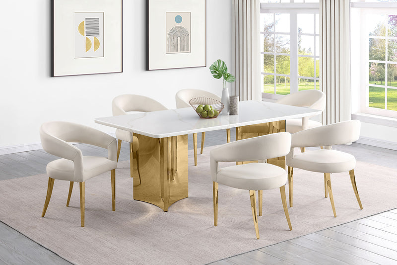 Coaster Furniture Tevlin White 79 Inch Dining Table