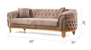 Galaxy Home Vanessa Taupe Sofa