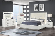 Galaxy Home Coco Milky White Wood Mirror