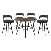 Home Elegance Crowley Black 5pc Dining Room Set