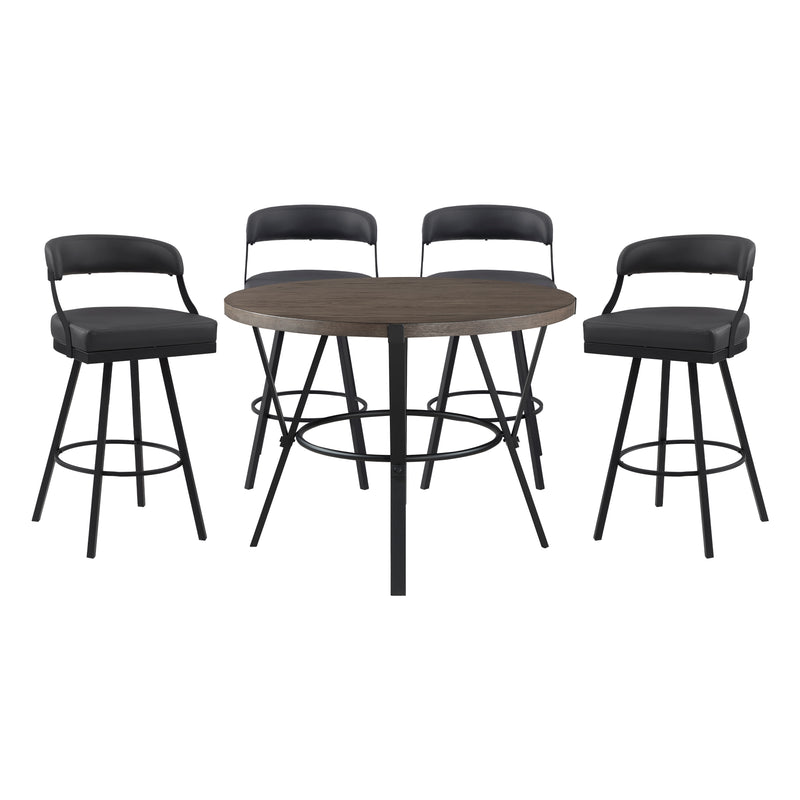 Home Elegance Crowley Black 5pc Dining Room Set