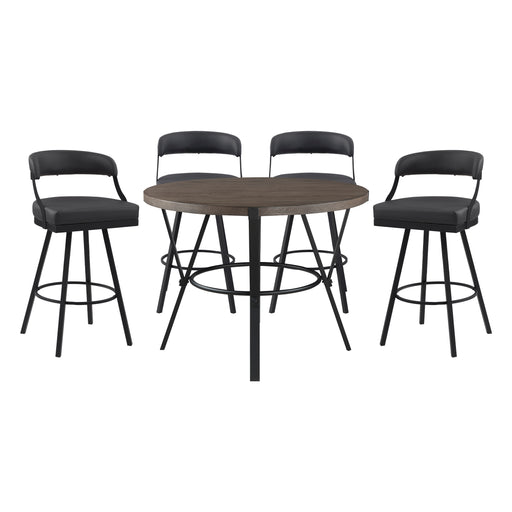 Home Elegance Crowley Black 5pc Dining Room Set