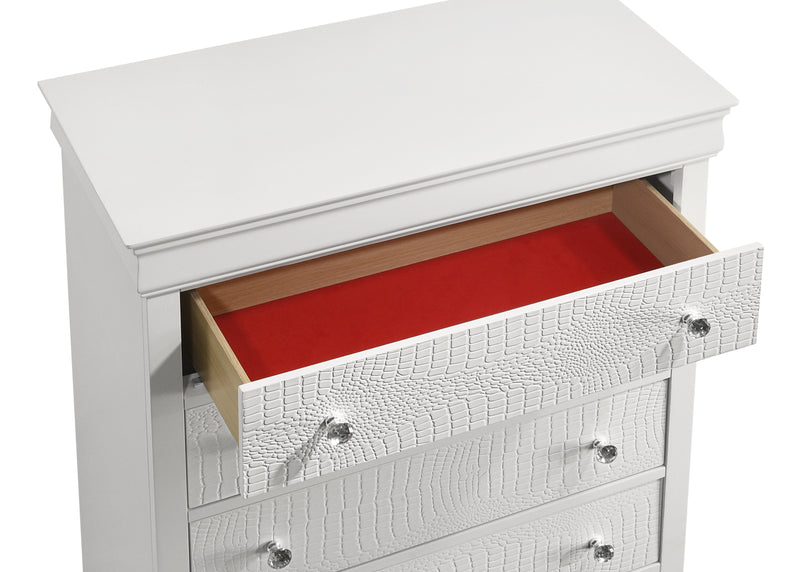 Galaxy Home Blaze Gray 5 Drawer Chest