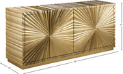 Meridian Furniture Golda Gold Leaf Sideboard Buffet