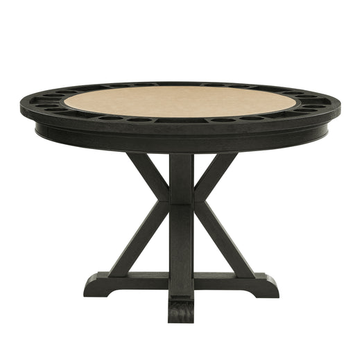 Steve Silver Rylie Black Dining Table with Game Top