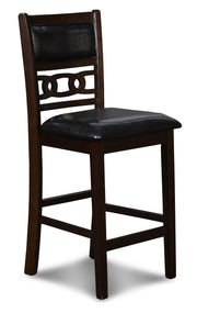 New Classic Furniture Gia Ebony PU 42 Inch 3pc Counter Height Set