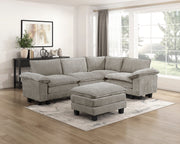 Home Elegance Dublin Pewter Ottoman