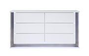 Global Furniture Ylime White Dresser with LED