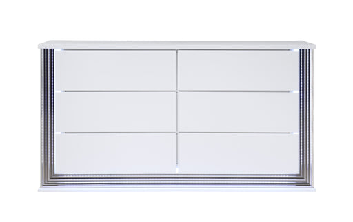 Global Furniture Ylime White Dresser with LED