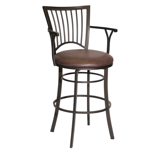 Steve Silver Bayview Dark Brown Swivel Barstool