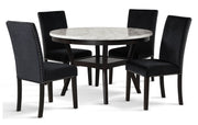 New Classic Furniture Celeste Black 5pc Round Dining Room Set