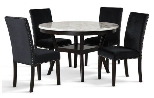 New Classic Furniture Celeste Black 5pc Round Dining Room Set